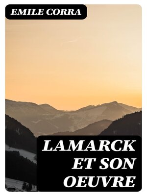 cover image of Lamarck et son OEuvre